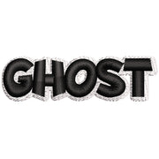 Ghost Text digitized embroidery design