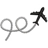 Airplane Line Path digitized embroidery design