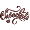 Hand Written Chocolate digitized embroidery design