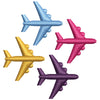 Colorful Airplanes digitized embroidery design