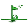 Golf Sport Flag digitized embroidery design