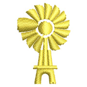 Golden Windmill Farming digitized embroidery design