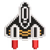 Pixel Rocket Ship digitized embroidery design