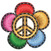 Peace Flower digitized embroidery design