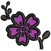 Mallow Flower digitized embroidery design