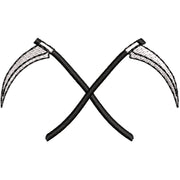 Grim Reaper Scythe digitized embroidery design