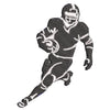 Football Player Silhouette digitized embroidery design