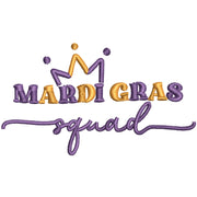 Mardi Gras Squad digitized embroidery design