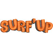 Surf Up Logo digitized embroidery design