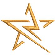 Thunder Star Logo digitized embroidery design