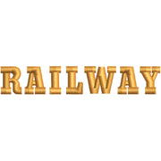 Train Railway digitized embroidery design