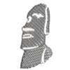 Moai Stone Landmark digitized embroidery design