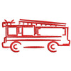 Firetruck digitized embroidery design