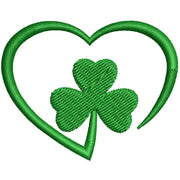 Heart Shaped Clover digitized embroidery design