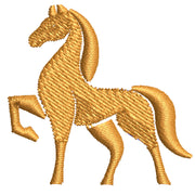 Golden Horse Logo digitized embroidery design