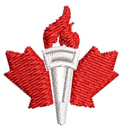 Canada Maple Leaf Torch digitized embroidery design