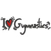 I Love Gymnastics digitized embroidery design