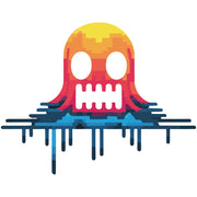Colorful Pixel Ghost dtg printing design