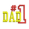 Number 1 Dad Outline Words Design