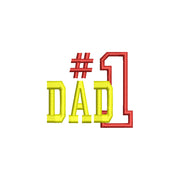 Number 1 Dad Outline Words