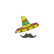 Mexico Sombrero Mustache