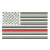 Thin Red Line Silver USA Flag Symbol