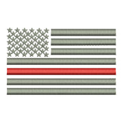 Thin Red Line Silver USA Flag Logo