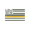 Thin Yellow Line Silver USA Flag