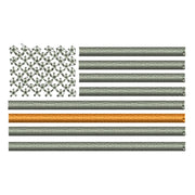 Thin Orange Line Silver USA Flag Logo