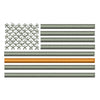 Thin Orange Line Silver USA Flag Logo