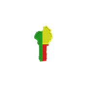 Benin Map Flag