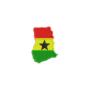 Ghana Map Flag