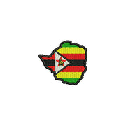 Zimbabwe Country Flag Map