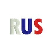 Words of Russia RUS Flag