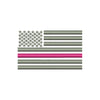 Thin Pink Line Silver USA Flag