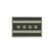 Silver Chicago Flag