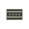 Silver Chicago Flag