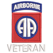 Licensed 82nd Airborne Veteran Logo digitized embroidery design