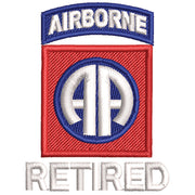 Licensed 82nd Airborne Retired digitized embroidery design