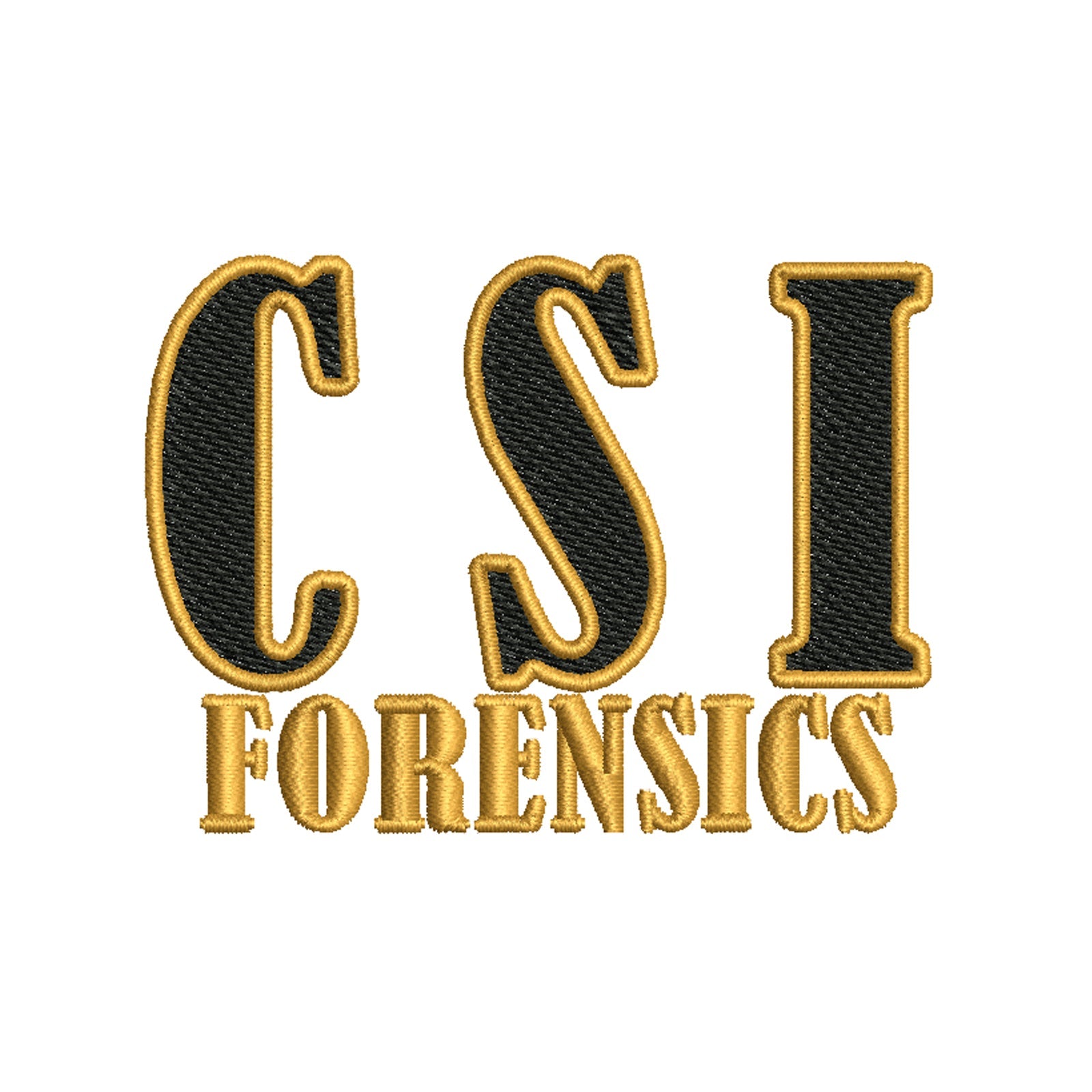 Style with Unique CSI Forensic Logo Digitized Embroidery Design at ...