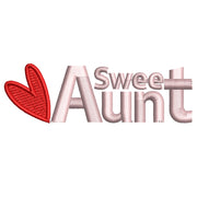 Sweet Aunt digitized embroidery design