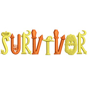 Spooky Survivor digitized embroidery design