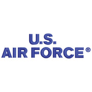 US Air Force Text digitized embroidery design