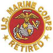 US Marine Corps Retired Emblem digitized embroidery design