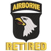 Licensed 101st  Airborne Retired digitized embroidery design