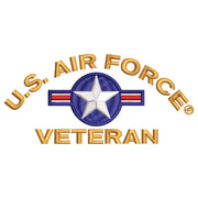 U.S. Airforce Veteran with Roundel Logo digitized embroidery design