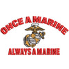 Once A Marine Always a Marine Symbol digitized embroidery design