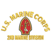 U.S. Marine Corps 2nd Marine Division digitized embroidery design