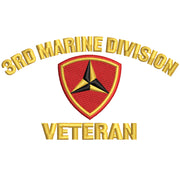 3rd Marine Division Veteran Logo digitized embroidery design