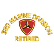 3rd Marine Division Retired digitized embroidery design